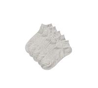 ESPRIT Damen Sneakersocken Solid 5-Pack W SN Baumwolle kurz einfarbig 5 Paar, Grau (Storm Grey 3820), 36-41