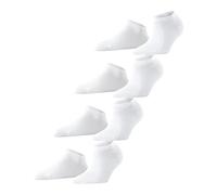 Esprit Sneakersocken mit gerippten Bündchen Modell 'Solid' im 4er-Pack in Weiss, Größe 36-41