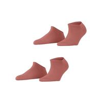 ESPRIT Damen Sneakersocken Uni Multipack W Sn Baumwolle kurz einfarbig 2 Paar, Rosa Peach 8796, 35-38