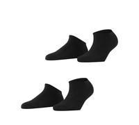 Esprit Socken Casual 2er-Pack Sneakersocken Baumwolle uni kurz Damen Schwarz 35-38