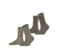 ESPRIT Damen Socken Allover Stripe Multipack W So Baumwolle gemustert 2 Paar, Braun Kahkekar 0320, 35-38