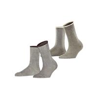 ESPRIT Damen Socken Allover Stripe Multipack W So Baumwolle gemustert 2 Paar, Mehrfarbig Tibetan Red Vanilla Ice 0350, 39-42