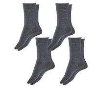 ESPRIT Damen Socken Basic Pure 4er Pack, Größe:35-38, Farbe:Anthra.mel (3080)