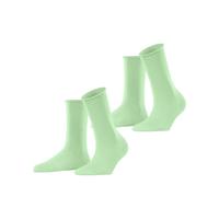 ESPRIT Damen Socken Basic Pure 2-Pack W SO Baumwolle einfarbig 2 Paar, Grün (After Eight 7134), 35-38