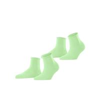 ESPRIT Damen Socken Basic Pure 2-Pack W SSO Baumwolle einfarbig 2 Paar, Grün (After Eight 7134), 35-38
