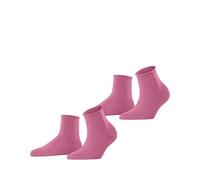 ESPRIT Damen Socken Basic Pure Multipack W Sso Baumwolle einfarbig 2 Paar, Rosa Candy 8921, 35-38