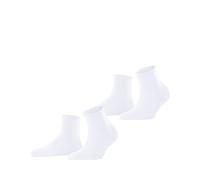 ESPRIT Damen Basic Pure 2-Pack W SSO Baumwolle einfarbig 2 Paar Kurzsocken, Weiß (White 2000), 35-38 (2er Pack)