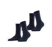 Esprit Damen Socken Basic Pure 2er Pack 39-42, Marine (6120)