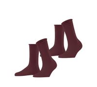 Esprit Socken Basic Pure 2er-Pack, hoher Baumwollanteil, Shadow Red 8138, Gr. 35-38