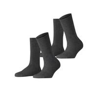 ESPRIT Damen Cloud 2-Pack W SO Baumwolle einfarbig 2 Paar Socken, Grau (Anthracite Melange 3081), 39-42 (2er Pack)