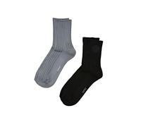 ESPRIT Damen Socken Cosy Rib 2-Pack Biologische Baumwolle Wolle einfarbig 2 Paar, Mehrfarbig (Sortiment 0030), 35-38