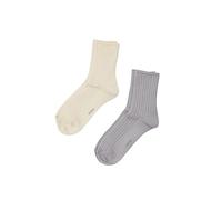 ESPRIT Damen Socken Cosy Rib 2-Pack Biologische Baumwolle Wolle einfarbig 2 Paar, Mehrfarbig (Sortiment 0010), 39-42