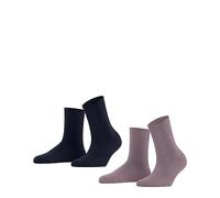 ESPRIT Damen Socken Cosy Rib 2-Pack W SO Baumwolle Wolle einfarbig 2 Paar, Mehrfarbig (Sortiment 0020), 35-38