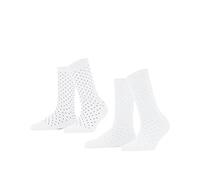 ESPRIT Damen Socken Fine Dot 2-Pack, Biologische Baumwolle, 2 Paar, Weiß (Raw White 2100), 39-42