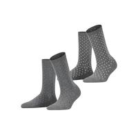 Esprit Socken mit Stretch-Anteil im 2er-Pack in Mittelgrau, Größe 39/42