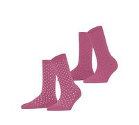 ESPRIT Damen Socken Fine Dot Multipack W So Baumwolle gemustert 2 Paar, Rosa Candy 8921, 39-42