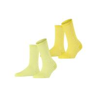 ESPRIT Damen Socken Fine Line Multipack W So Baumwolle gemustert 2 Paar, Gelb Sortiment 0140, 35-38