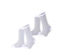 ESPRIT Damen Socken Fine Line Multipack W So Baumwolle gemustert 2 Paar, Mehrfarbig Blue Grey 0110, 39-42