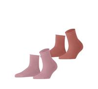 ESPRIT Damen Socken Fine Mesh Multipack W Sso Baumwolle einfarbig 2 Paar, Mehrfarbig Red Pink 0020, 39-42