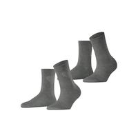 ESPRIT Damen Socken Heart & Love Multipack W Sso Baumwolle gemustert 2 Paar, Grau Light Grey 3400, 39-42