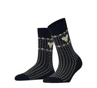 ESPRIT Damen Socken Norwegian Heart W So Baumwolle gemustert 1 Paar, Blau Marine 6120, 39-42