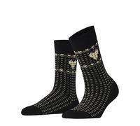 ESPRIT Damen Socken Norwegian Heart W So Baumwolle gemustert 1 Paar, Schwarz Black 3000, 39-42
