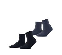 ESPRIT Damen Socken Plush W Sso Baumwolle einfarbig 2 Paar, Blau Marine Blueberry Peel 0040, 35-38