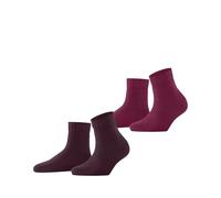 ESPRIT Damen Socken Plush W Sso Baumwolle einfarbig 2 Paar, Rot Shadow Red Pink Berry 0030, 39-42