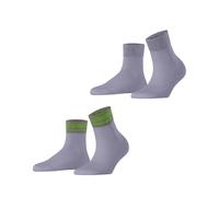 ESPRIT Damen Socken Retro Glitter Multipack W Sso Baumwolle gemustert 2 Paar, Blau Blue Fog 6850, 39-42