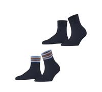 ESPRIT Damen Socken Retro Glitter Multipack W Sso Baumwolle gemustert 2 Paar, Blau Space Blue 6116, 35-38