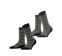 Esprit Damen Socken Scandinavian – 2-Pack, gemustert, aus Baumwolle – Größe 35-38