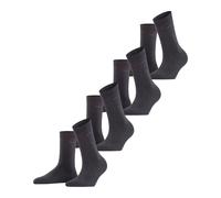 ESPRIT Damen Solid W SO Baumwolle einfarbig Multipack Socken, Grau (Anthracite Melange 3080) neu-umweltfreundlich-4 Paar, 36-41 (4er Pack)