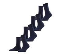 ESPRIT Damen Socken Solid W So Baumwolle einfarbig Multipack, Blau Marine 6120, 36-41