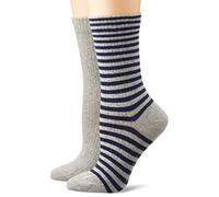 ESPRIT Damen Socken Sporty Stripe 2-Pack, Baumwolle, 2 Paar, Grau (Light Grey 3400), 35-38