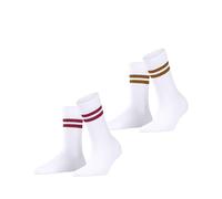 ESPRIT Damen Socken Tennis Stripe Multipack W So Baumwolle gemustert 2 Paar, Weiß Raw White 2100, 35-38