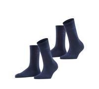 ESPRIT Damen Socken Uni Multipack W So Baumwolle einfarbig 2 Paar, Blau Marine 6120, 39-42