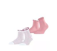 Esprit Damen Kurzsocken Wavy Line – 2er Pack, Baumwolle, gemustert – Gr. 39-42