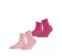 ESPRIT Damen Socken Wavy Line 2-Pack W Sso Baumwolle gemustert 2 Paar, Rosa Pink Mix 0020, 39-42