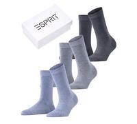 ESPRIT Damen Solid Mix 3-Pack Socken atmungsaktive biologische Lyocell Baumwolle verstärkte Damensocken hautfreundlich strapazierfähig einfarbig für Business Alltag Multipack 3 Paar