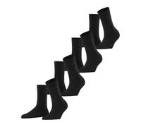 Esprit Socken Solid W SO – Baumwolle, einfarbig, 4er-Pack, Schwarz, Größe 36-41