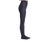 ESPRIT Damen Strumpfhose Plain W Ti Baumwolle Wolle einfarbig 1 Stück, Blau Navy Melange 6127-O, 38-40