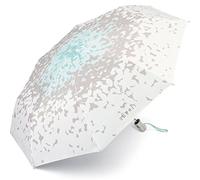 ESPRIT Damen Taschenschirm Easymatic mit Auf-Zu Automatik - Butterfly kiss grau-aqua