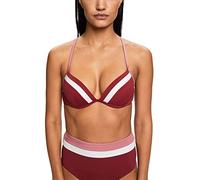 ESPRIT Damen Tayrona Beach Rcs Pad.plunge Bikini, Dark Red, A EU