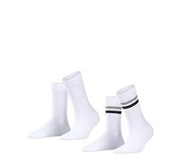 ESPRIT Damen Tennis Stripe 2-Pack W SO Baumwolle Gemustert 2 Paar Socken, Weiß (Woolwhite 2070), 35-38 (2er Pack)