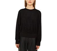 ESPRIT EDC by Damen 129CC1F010 Bluse, per Pack Schwarz (Black 001), X-Small (Herstellergröße: XS)