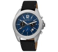 ESPRIT Edelstahl-Chronograph mit Leder-Armband