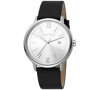 ESPRIT ES1G181L0015 Kaya Gents Black Silver Uhr Herrenuhr Leder-Armband Datum
