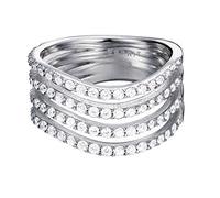 Esprit Essential Damen-Ring ES-GLEAMING WAVE 925 Silber rhodiniert Zirkonia transparent