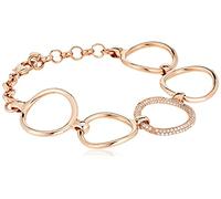 ESPRIT Glamour Damen-Armreif ES-PERIBESS ROSE teilvergoldet Zirkonia transparent 20 cm - ESBR01858C180