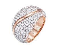 ESPRIT Glamour Damen-Ring ES-ATROPIA ROSE teilvergoldet Zirkonia transparent Gr. 57 (18.1) - ESRG02844C180